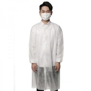China 35gsm SMS Hospital Disposable Gowns White Non Woven Lab Coat wholesale