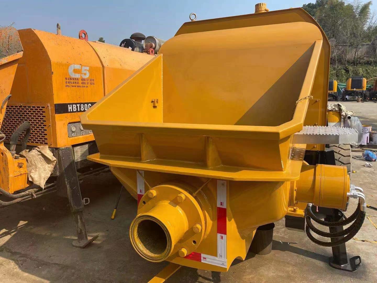 Rexroth Used Shacman Stationary Concrete Pump HBT60C 6830×2125×2685mm