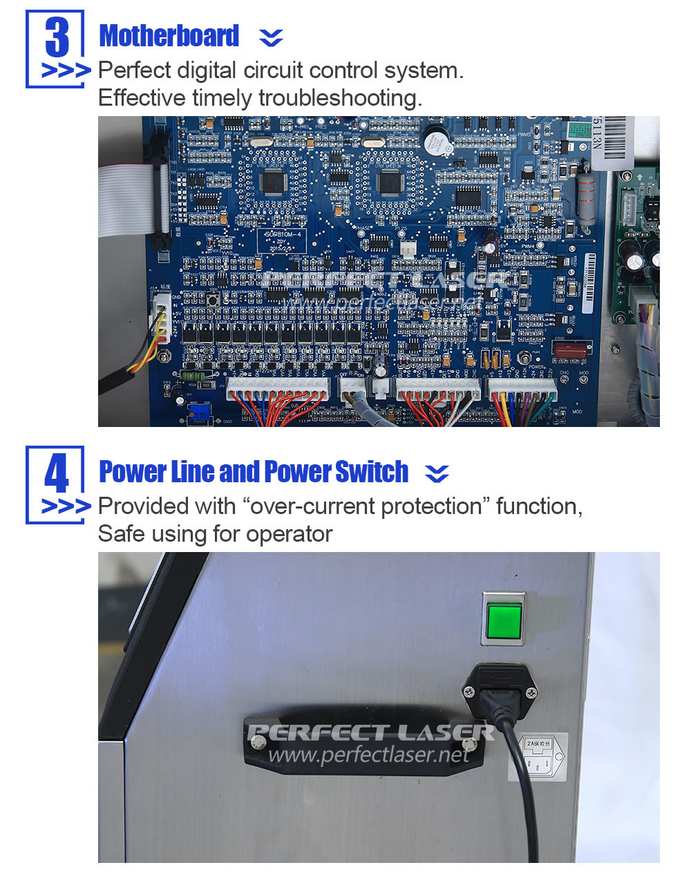 CE / ISO Fiber Laser Cutting Equipment Inkjet Coding Machine Touching Screen