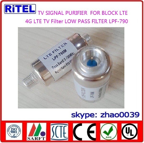 4G LTE TV FILTER LOW PASS FILTER LPF-790 For 4G Interference, TV signal purifier, IEC connector