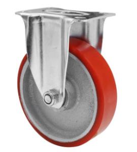 China 5 Inch Iron Casters Pu Castor Wheel Zinc Plated wholesale