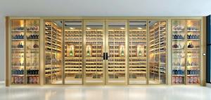 China Stainless Steel Frame Modern Wine Cellar Glass Doors wholesale