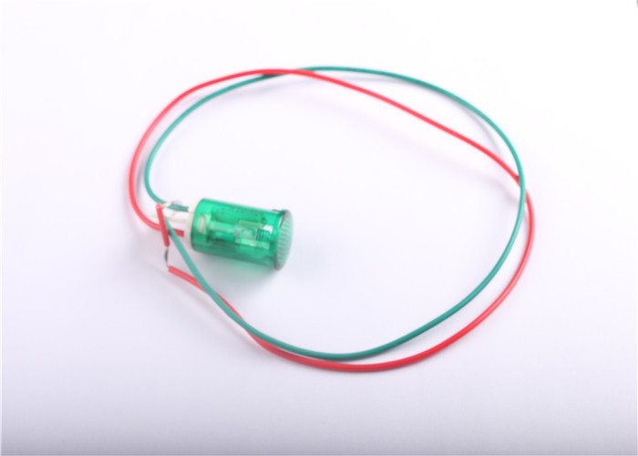 DC12V AC220V Green Waterproof Indicator Lights , Led Indicator Lamps Panel Mount