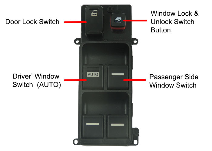 ABS Material Honda Power Window Switch For Honda Accord 2003-2007 Driver Side