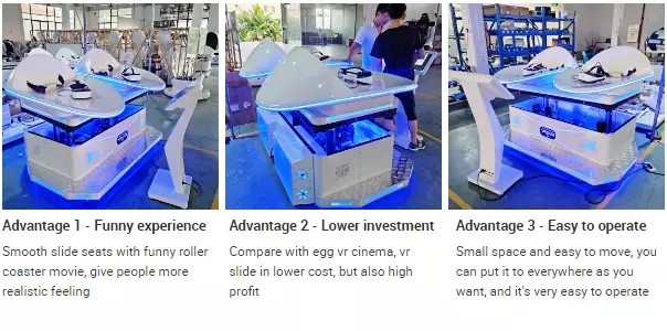 Indoor Flying Simulator Virtual Reality Slide Cinema With Touch Screen
