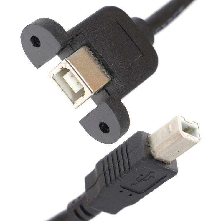 Screw Locking Micro Type C RJ45 Ethernet Male Female USB Panel Mount Cable