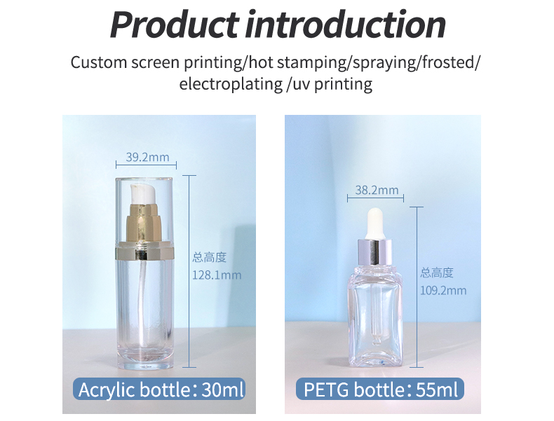 Plastic Foam Soap Bottle 30ml 55ml Transparent Dropper Bottle Custom For Cosmetic Packaging