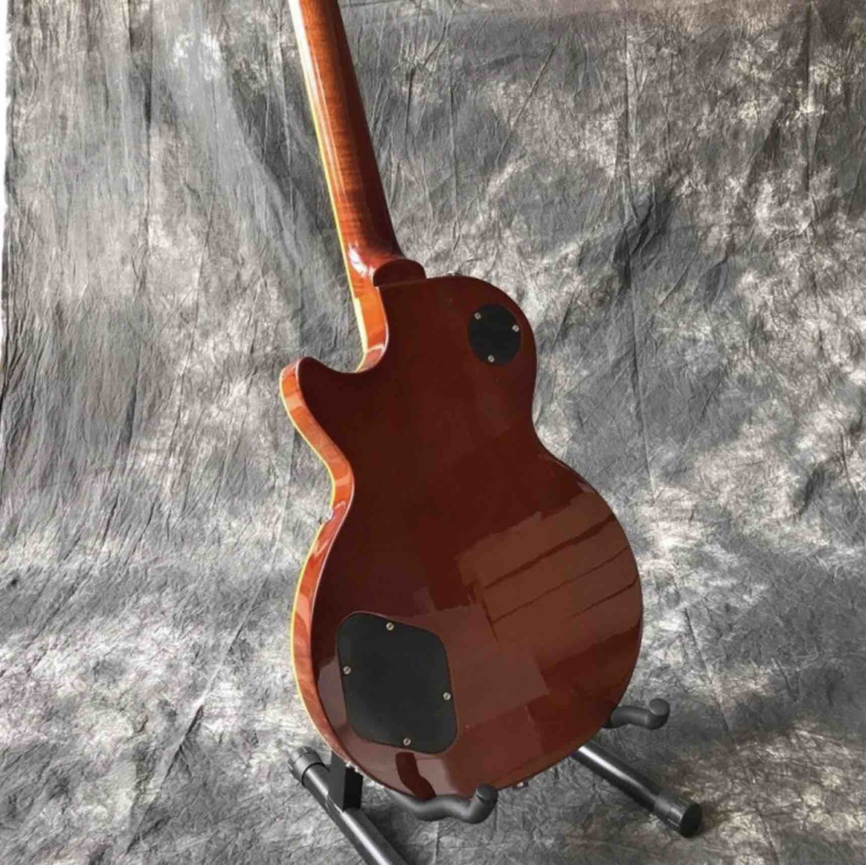 Custom Shop Flame Maple Top Brown LP Electric Guitar Bigbys Tremolo