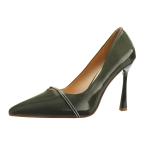 6999-5 European And American Sexy Pointed Toe Cross Rhinestone High Heels
