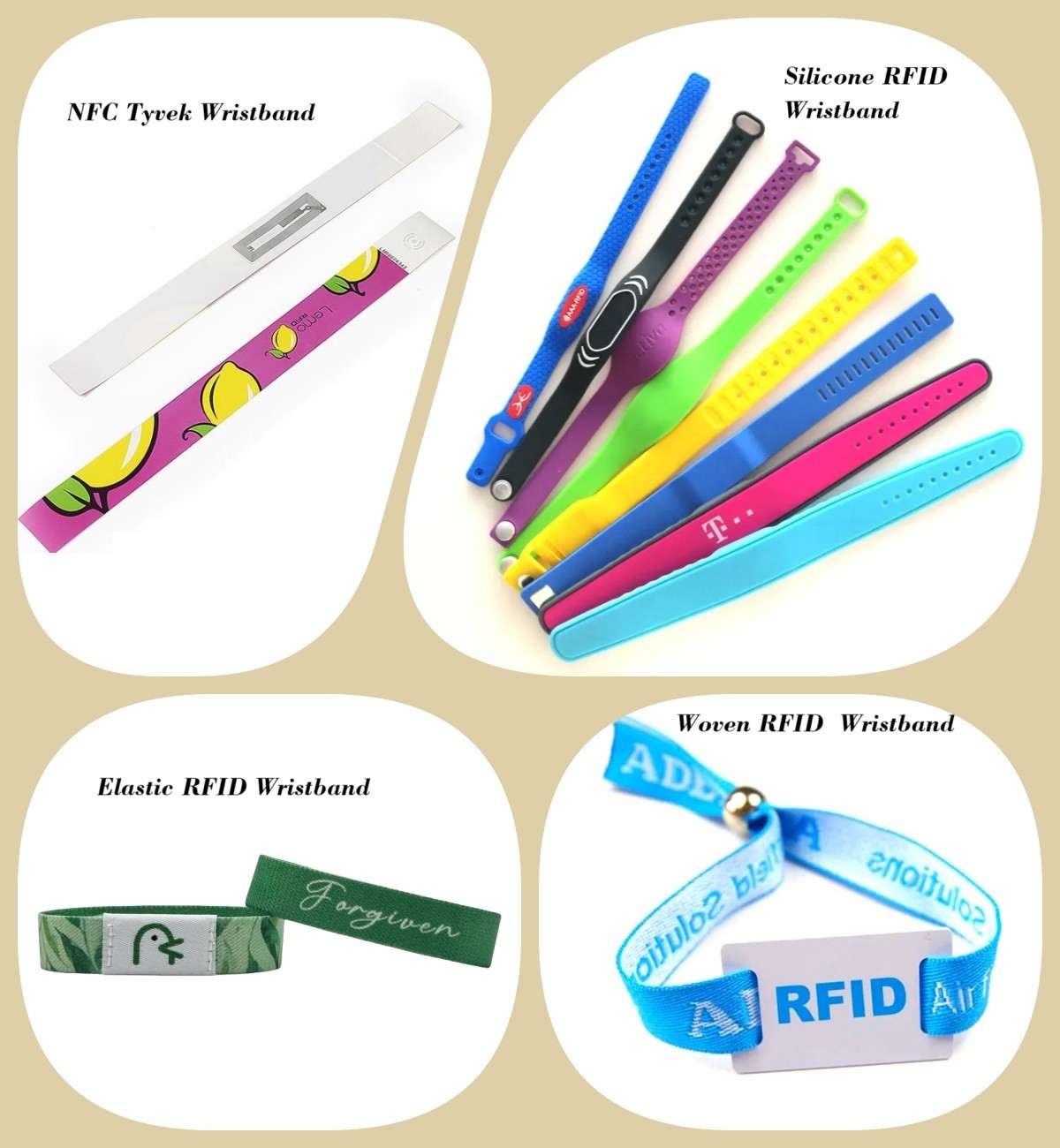 Sports NFC Silicone Wristband NFC Armband For Mobile Phone Reading / Recording
