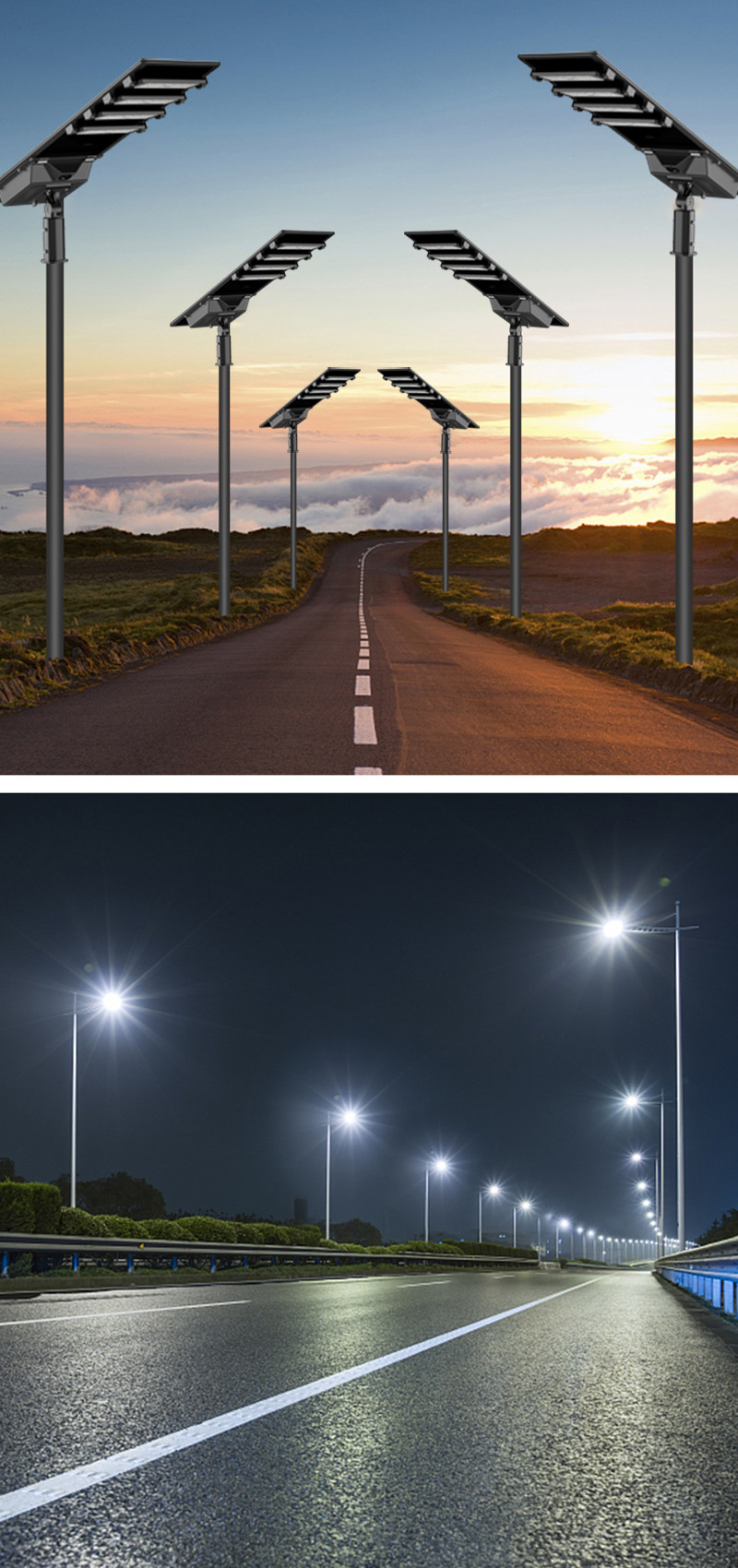60watt Integrated Solar Street Light With Aluminum Alloy Height 6 To 8m