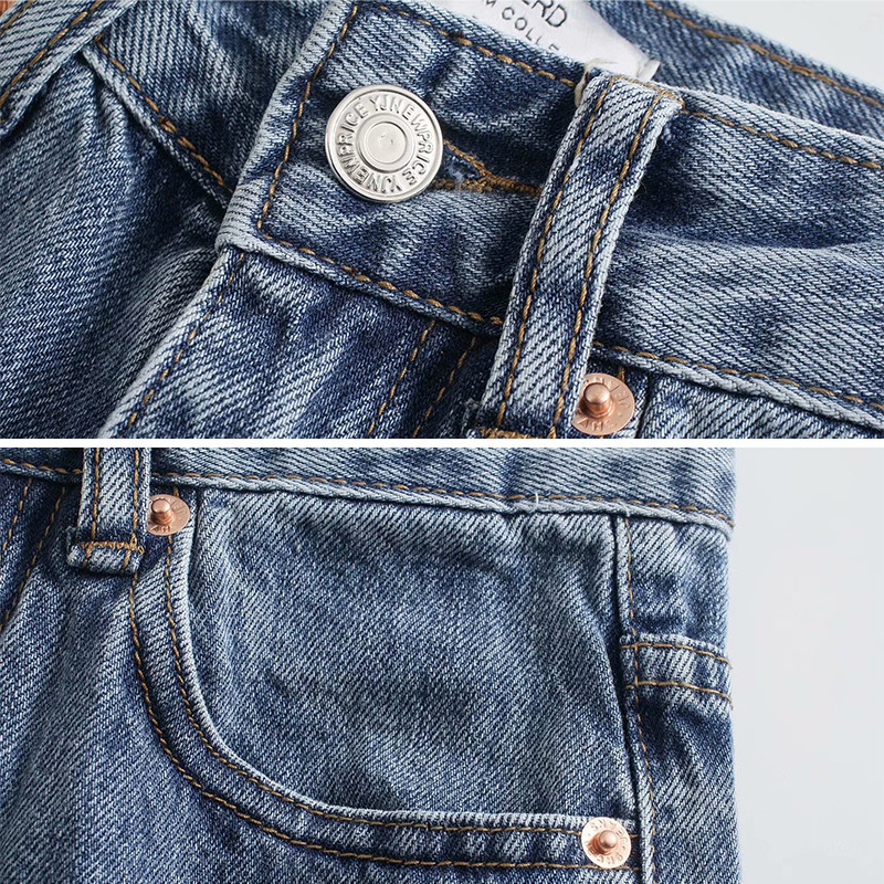 Manufactuer Customized Woman High Waisted Loose Wide Leg Straight Leg Jeans