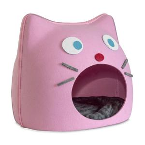 China Cat Shape Pet Den Bed Hand Wash Easy Assembly Removable Cover Customized Size wholesale