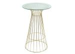 Steel Gold Wire 23.62" X 22.44" X 32.28" Outdoor Garden Furniture