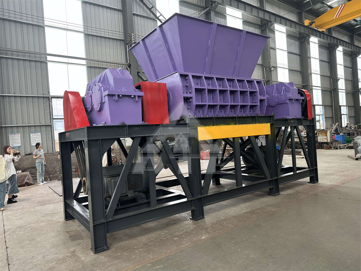 2 Shaft Plastic Shredder Machine Waste Recycling Big Blue Bucket Shredder
