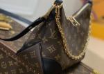 Ladies Odeon Chain 27cm Single Strap Shoulder Handbags Brown