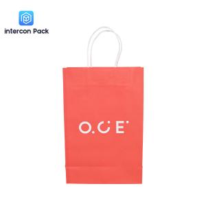 China Offset Printing 16x6x12 Shopping Bags Twisted Handles Kraft Paper Bags With Logo wholesale