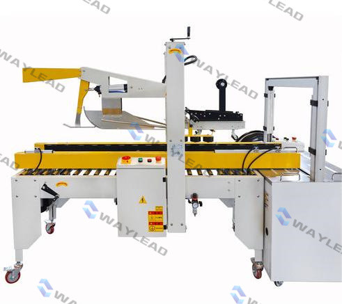 Automatic Case Folding Sealing Strapping Machine Electric Driven Type For Packaging