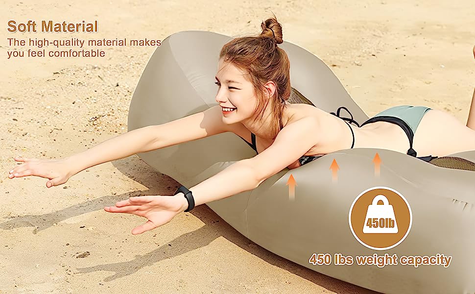 Inflatable Lazy Couch,Beach Lounging, Inflatable Lazy sofa
