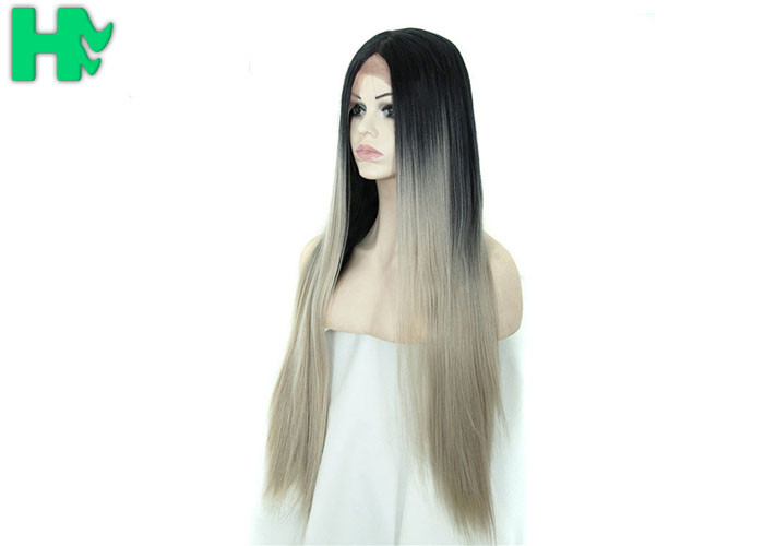 Mixed Color Synthetic Front Lace Wigs With No Shedding And No Tangle