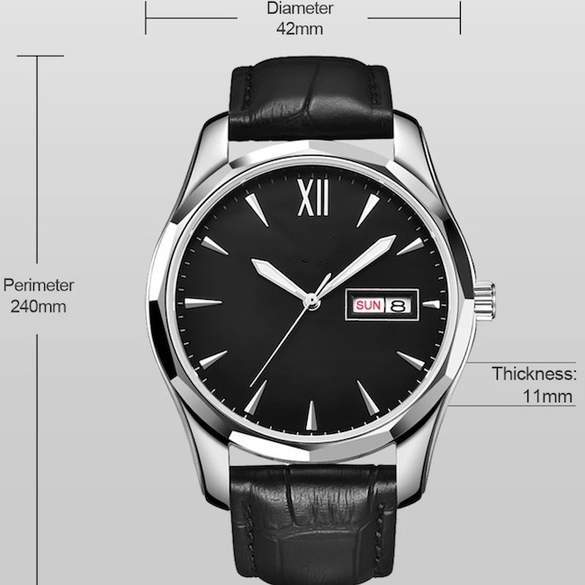 Luminous Luxury Automatic Watches Men OEM Waterproof Leather Watch
