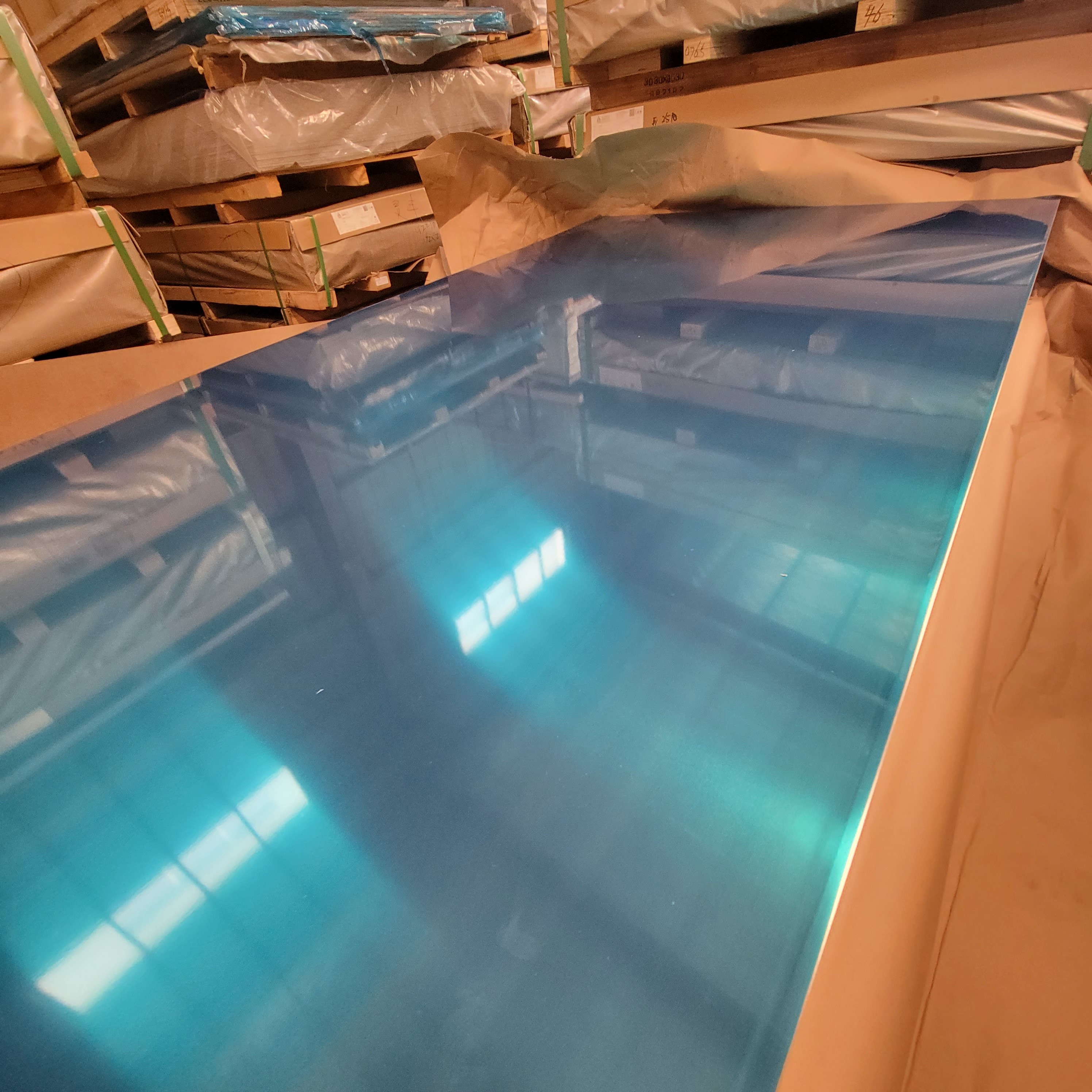 Silver Flat PE Aluminum Alloy Sheet Al 6061 T6