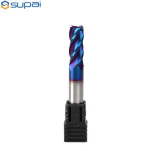 China Blue NaNo Coating 65HRC Carbide End Mill wholesale