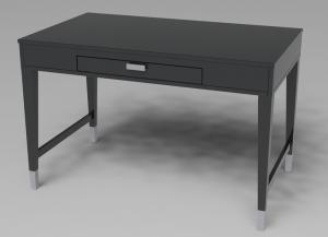China High end 5-star luxury competitive dark finish Wooden writing desk with Metal caps for hotel bedroom furniture wholesale