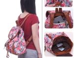 Vintage European and American fashion printing ladies casual shoulder bag