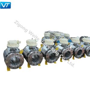 China Bidirectional Sealing Trunnion Mounted Ball Valve Worm Gear Operated wholesale