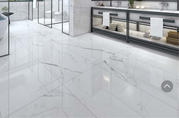 Anti Skate Marble Look Bathroom Floor Tiles 300 X 1200 Mm Long Life Span