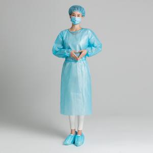 China Waterproof 40gsm CPE Disposable Medical Isolation Gown on sale
