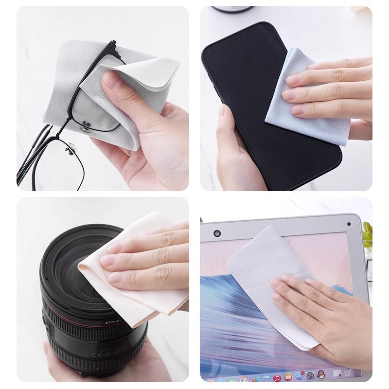 17.5*14.5cm Spectacle Cleaning Cloth Microfiber Lens Cloths Water Absorbent