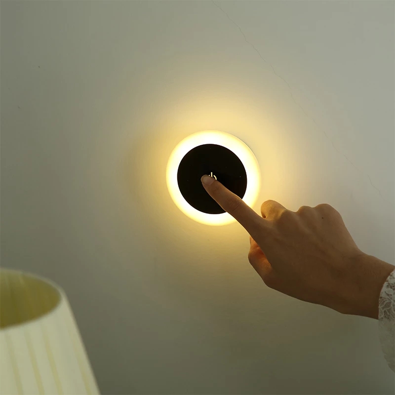 Magnet Attach Dimmable 91*91MM 0.33W Touch Sensitive Night Light Three Color