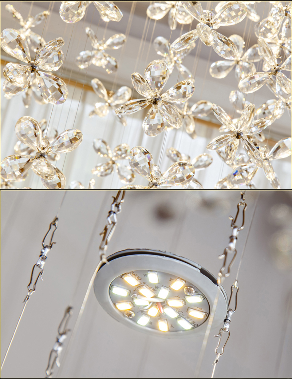 Modern Luxury Crystal Led Ceiling Chandelier For Living Room Large Butterfly Light hanging lamp（WH-NC-51）