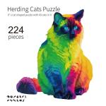 Rainbow Cat Discomforts Cat Alien Unisex Wooden Puzzle for Adults Perfect