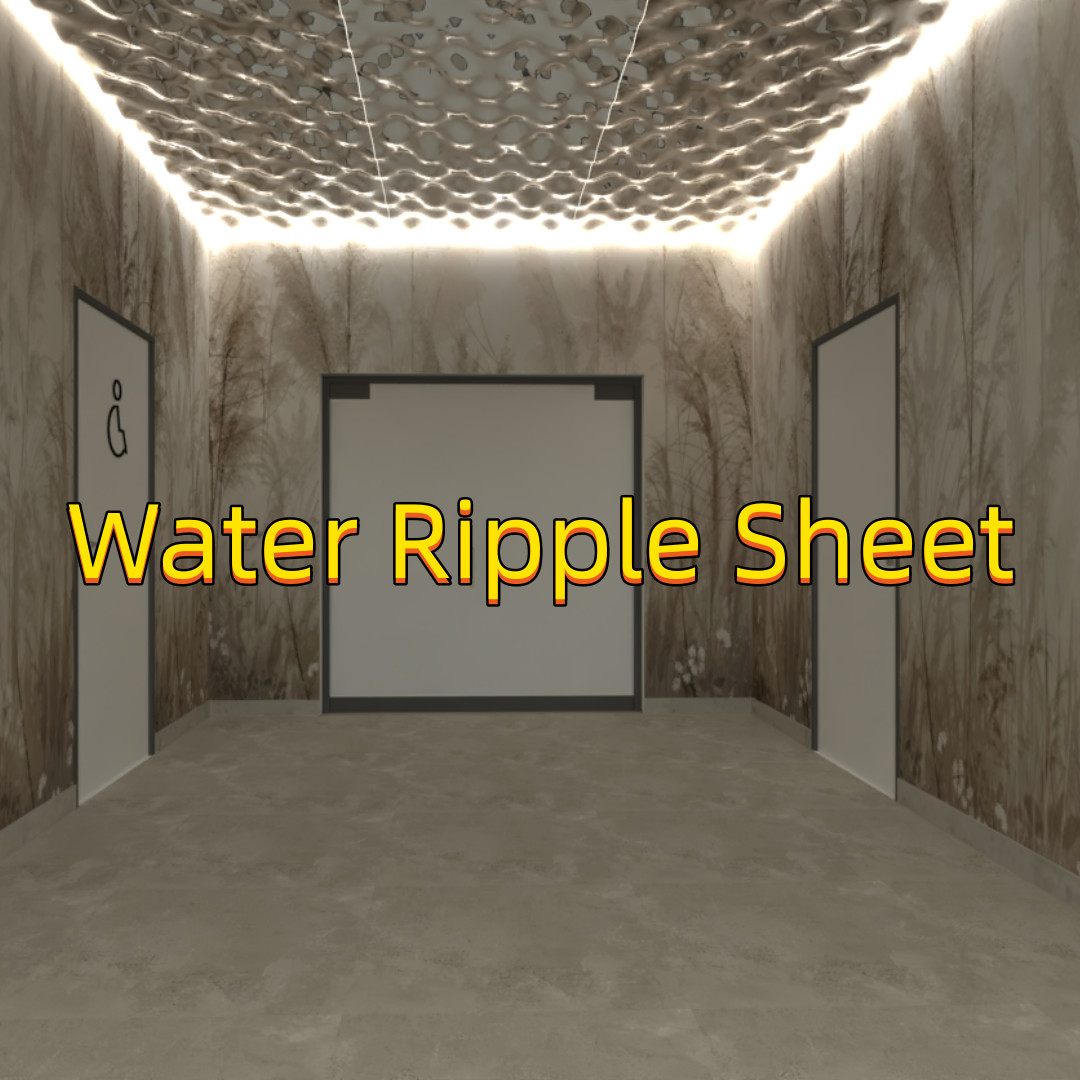 Customize Big Wave Water Ripple Stainless Steel Metal Sheet 0.8*1220*2440mm Mirror Wavy Sheet