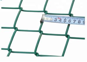 China Green Coated Pvc Chain Link Fencing 60x60mm Hole Diamond Mesh wholesale
