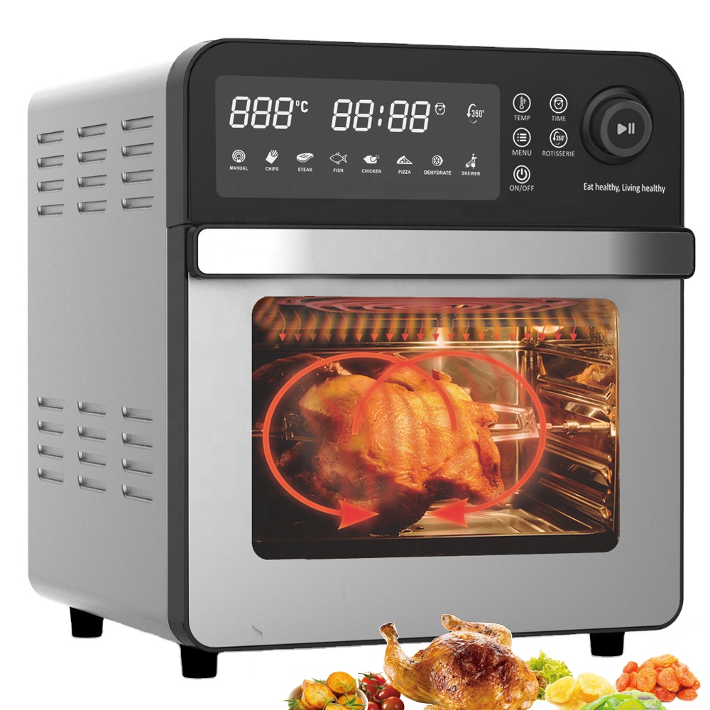 7L 12L 24L Stainless Steel Digital Air Fryer Steam Function Air Toaster Oven No Oil