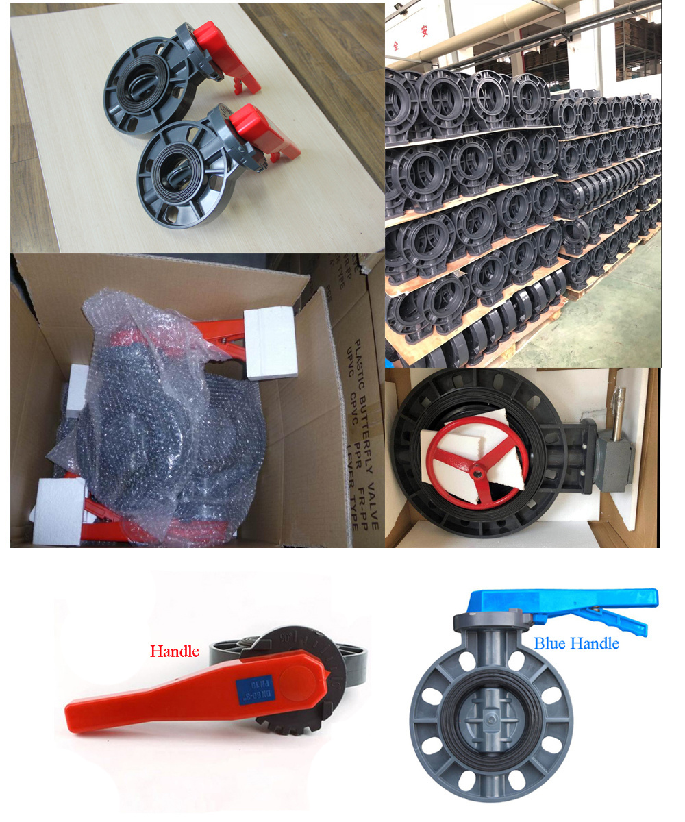 Gray JIS DIN ASTM Plastic Valves PVC UPVC CPVC Ball Valve Wafer Type Butterfly Valve