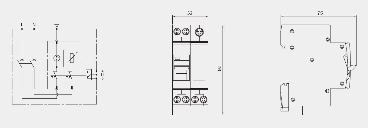 Compact Type 2 Surge Protection Device Combined With Mini Circuit Breaker