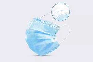 China blue 3 Ply Surgical Disposable Mask , Earloop Medical Mask Good Breathability wholesale