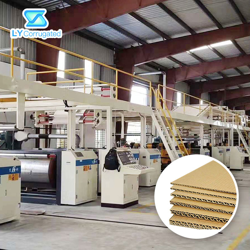 Steam Heating 2 Ply Corrugated Cardboard Production Line 2800mm Width