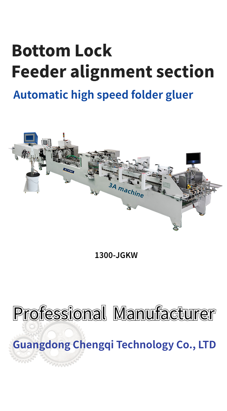 380V Corrugated Box Dual- Lock Bottom Paper Box Folder Gluer Machine for and 2-3 Layers