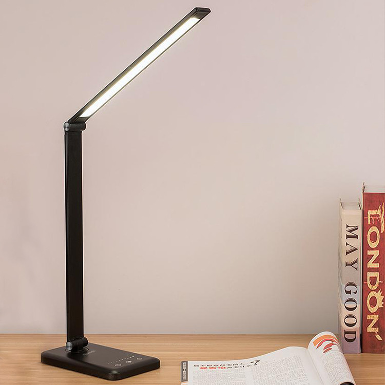 Alu Touch Switch Desk Lamp 10W QI Wireless Charging Pad