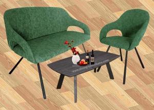China Tempered Glass Tea Table HPL Laminated Heavy Duty Stylish Streamlined Legs wholesale