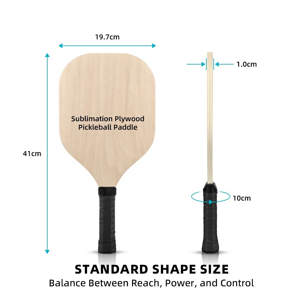 Custom Logo Double Sided Printed Plywood Pickleball Paddle Sublimation Blank Pickleball Paddles