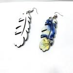 Wooden Feather Shape 8g/Pair Sublimation Earring
