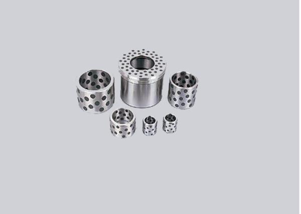 Cast Iron All Lubricating Sliding Bushing , Solid Lubricant Inlaid Bearing For