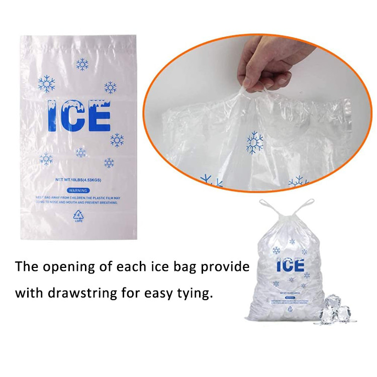 Disposable 10lb 25lb Ice Lolly Plastic Bags , Reusable Ice Pop Pouch